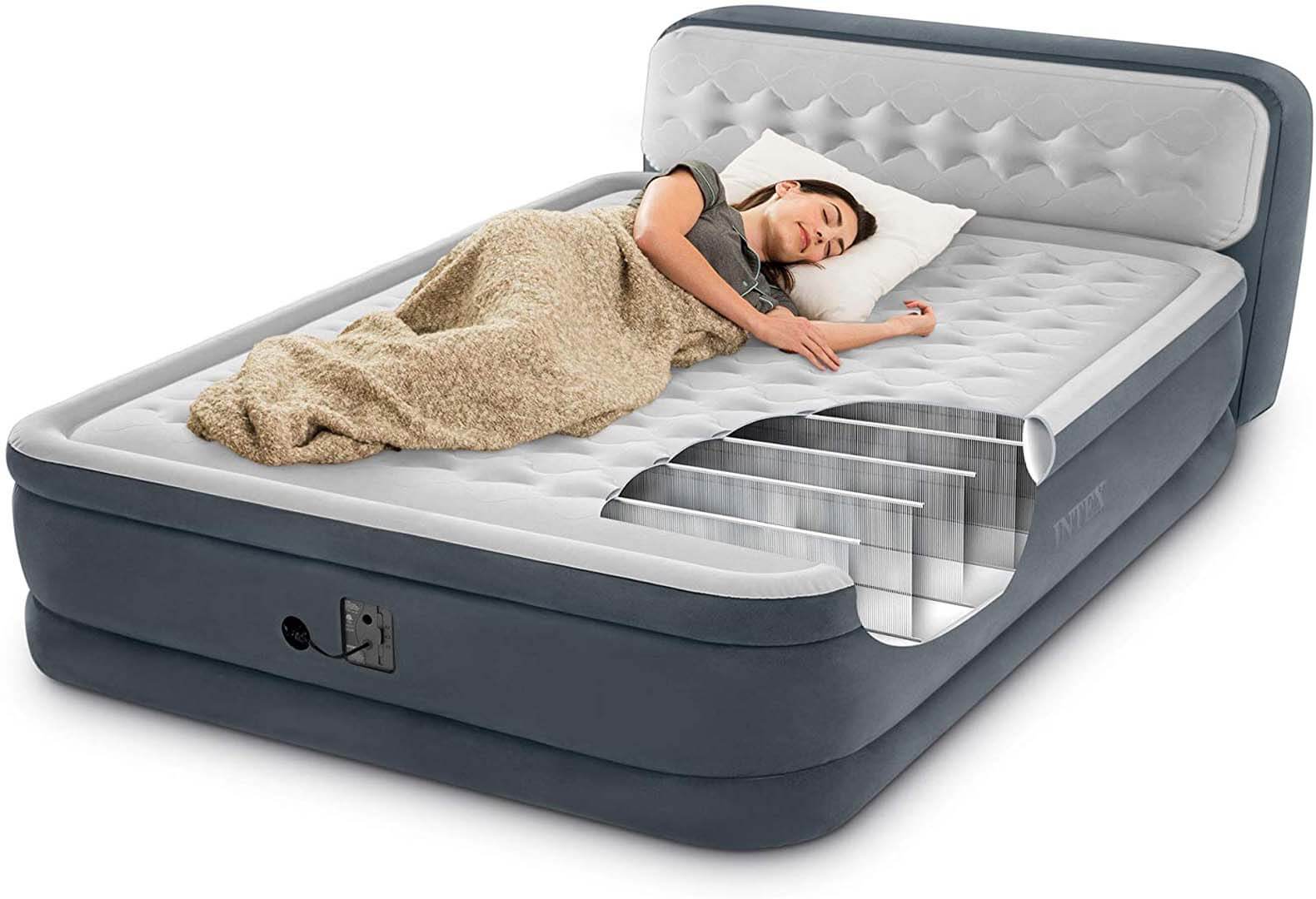 intex air mattress dura beam pillowtop